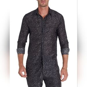 Aqua Blu Carter Resort Shirt Size M Cotton and Silk Blend